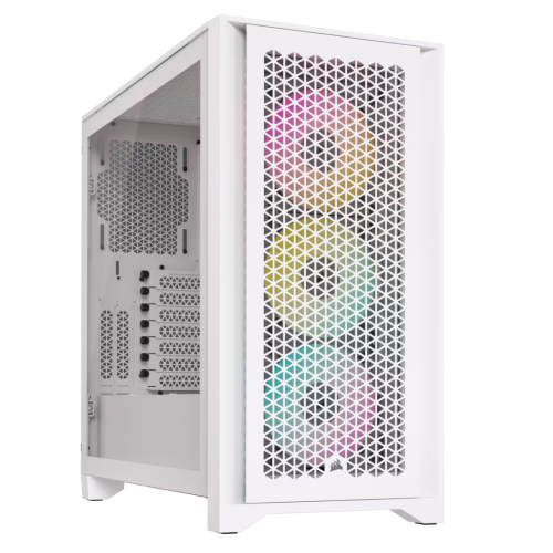 Corsair iCUE 4000D RGB AIRFLOW White (Baltas) Kompiuterio Korpusas