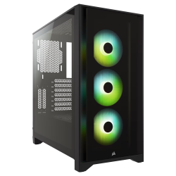 Corsair iCUE 4000X RGB Black (Juodas) Kompiuterio Korpusas