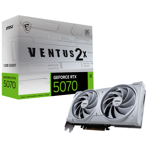 MSI GeForce RTX 5070 12G VENTUS 2X OC WHITE GPU Vaizdo Plokštė