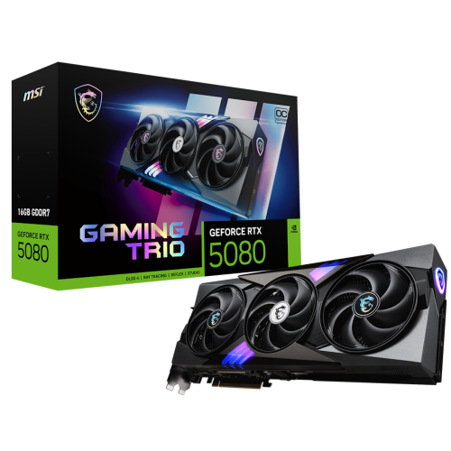MSI GeForce RTX 5080 16G GAMING TRIO OC GPU Vaizdo Plokštė MSI GeForce RTX 5080 16G GAMING TRIO OC GPU Vaizdo Plokštė
