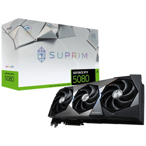 MSI GeForce RTX 5080 16G SUPRIM SOC GPU Vaizdo Plokštė