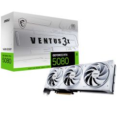 MSI GeForce RTX 5080 16G VENTUS 3X OC WHITE GPU Vaizdo Plokštė