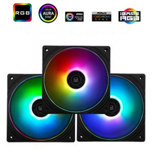 Thermalright TL-S12-S X3 PWM ARGB Black 3vnt. (120mm) (Juodi) Ventiliatoriai Thermalright TL-S12-S X3 PWM ARGB Black 3vnt. (120mm) (Juodi) Ventiliatoriai