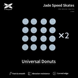 X-Raypad Jade DIY Skates Universal Donuts Grey 40 vnt. (⌀9.5 x 0.8 mm) (Pilki) Pakaitiniai Mouse Feet