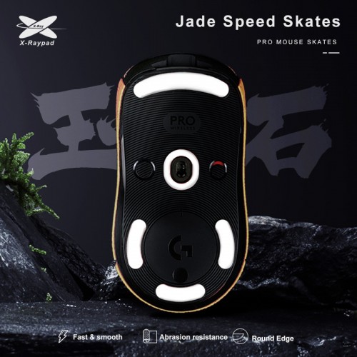 X-Raypad Jade Skates Logitech G Pro 1 White 2 vnt. (Balti) Pakaitiniai Mouse Feet