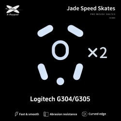 X-Raypad Jade Skates Logitech G304 & G305 White 2 vnt. (Balti) Pakaitiniai Mouse Feet