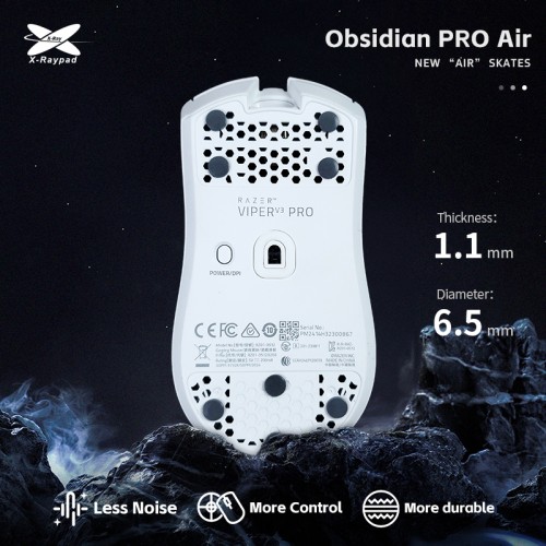 X-Raypad Obsidian Pro Air Skates Universal Dots Grey 40 vnt. (⌀6.5 x 1.1 mm) (Pilki) Pakaitiniai Mouse Feet X-Raypad Obsidian Pro Air Skates Universal Dots Grey 40 vnt. (⌀6.5 x 1.1 mm) (Pilki) Pakaitiniai Mouse Feet