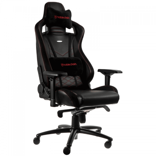 noblechairs EPIC Black/Red PU Leather (Juodai Raudona PU Oda) Kėdė