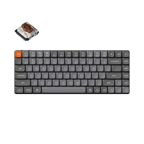 Keychron K3 Max Wireless - US Layout - Hot-Swappable Low Profile Gateron Brown (K3M-H3) Mechaninė Belaidė Žaidimų Klaviatūra