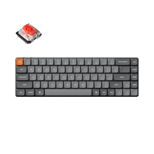 Keychron K7 Max Wireless - US Layout - Hot-Swappable Low Profile Gateron Red (K7M-H1) Mechaninė Belaidė Žaidimų Klaviatūra