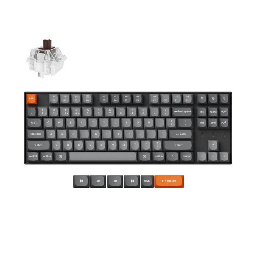 Keychron K8 Max Wireless - US Layout - Hot-Swappable Super Brown (K8M-H3) Mechaninė Belaidė Žaidimų Klaviatūra