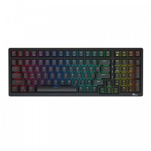 Royal Kludge RK98 - US Layout - Red Switches - Black (Juoda) Mechaninė Belaidė Žaidimų Klaviatūra 